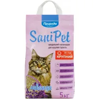 Toilet filler Priroda Sani Pet bentonite large with lavender 5 kg (4823082407804)