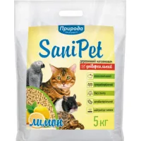 Toilet filler Priroda Sani Pet universal wooden (lemon) 5 kg (4823082407927)