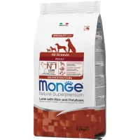 Dry food for dogs Monge Dog All breeds Adult with the taste of lamb and rice 2.5 kg (8009470011310)