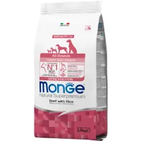 Dry food for dogs Monge Dog All breeds Adult beef with rice 2.5 kg (8009470004947)