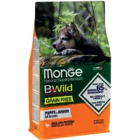 Dry food for dogs Monge Dog Bwild Gr. Free Puppy&Junior duck 2.5 kg (8009470004787)