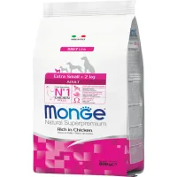 Dry dog food Monge Extra Small Adult with chicken flavor 800 g (8009470011419)