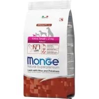 Dry food for dogs Monge Extra Small Adult with the taste of lamb 800 g (8009470011471)