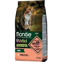 Dry food for cats Monge Cat Bwild GR.FREE with salmon taste 1.5 kg (8009470012072)
