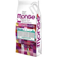 Dry food for cats Monge Cat Hairball with the taste of chicken, corn and rice 10 kg (8009470004794)