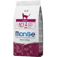Dry food for cats Monge Cat Indoor with the taste of chicken and rice 1.5 kg (8009470005111)