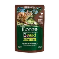 Wet food for cats Monge BWild Cat Free Wet with buffalo meat and vegetables 85 g (8009470012751)