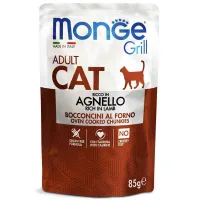 Wet food for cats Monge Cat Grill Adult with lamb 85 g (pieces in the vein) (8009470013628)