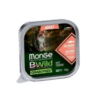 Pate for cats Monge BWild Grain Free Wet Salmon Adult Cat 100 g (8009470012881)