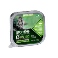 Pate for cats Monge BWild Grain Free Wet Wild Boar Sterilized Cat 100 g (8009470012904)