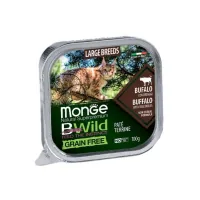 Pate for cats Monge BWild Grain Free Wet Buffalo Large Breeds 100 g (8009470012850)