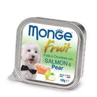 Canned food for dogs Monge DOG FRUIT salmon with pear 100 g (8009470013246)
