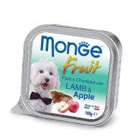 Canned food for dogs Monge DOG FRUIT lamb with apple 100 g (8009470013222)