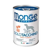 Canned food for dogs Monge Dog Solo 100% turkey 400 g (8009470014229)