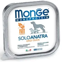 Canned food for dogs Monge Dog Solo 100% duck 150 g (8009470014182)