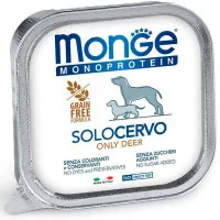 Canned food for dogs Monge Dog Solo 100% venison 150 g (8009470014175)