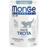 Pate for cats Monge Cat Monoprotein Kitten trout 85 g (8009470013727)