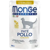 Pate for cats Monge Cat Monoprotein Sterilized chicken 85 g (8009470013710)