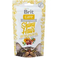 Ласощі для котів Brit Care Shiny Hair з лососем 50 г (8595602521388)