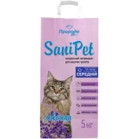 Toilet filler Priroda Sani Pet bentonite medium with lavender 5 kg NEW (4823082404346)