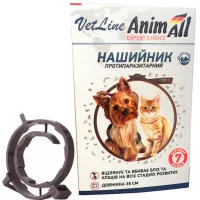 Animal collar AnimAll VetLine antiparasitic for cats and dogs 35 cm brown (4820150201876)
