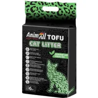 Toilet filler AnimAll Tofu Soy clumping with green tea aroma 2.6 kg (6 l) (4820224500355)