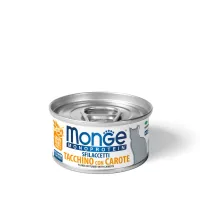 Canned food for cats Monge Cat Monoprotein meat flakes from turkey and carrots 80 g (8009470007191)