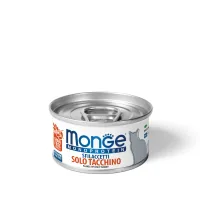 Canned food for cats Monge Cat Monoprotein turkey meat flakes 80 g (8009470007153)