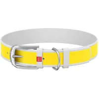 WAUDOG Design pet collar with QR passport "Batman 2" XL W 35 mm L 46-60 cm (white) (0035-1004-15)