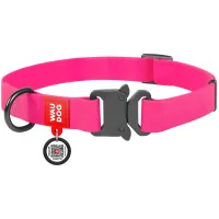 WAUDOG Waterproof animal collar with QR passport M W 20 mm L 24-40 cm (pink) (27937)