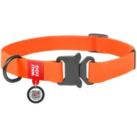 WAUDOG Waterproof animal collar with QR passport XL W 25 mm L 35-58 cm (orange) (27844)