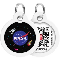 Адресник для тварин WAUDOG Smart ID з QR-паспортом "NASA", коло 30 мм (230-0147)