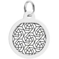 Address book for animals WAUDOG Smart ID with QR passport "Geometry", circle 25 mm (0625-0202)