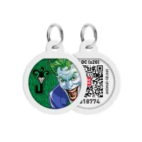 Address book for animals WAUDOG Smart ID with QR passport "Joker green", circle 30 mm (230-1005)