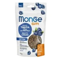 Treats for cats Monge Gift Cat Kitten trout with blueberries 50 g (8009470085151)