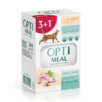 Wet food for cats Optimeal with rabbit in white sauce 4x85 g (4820083907456)