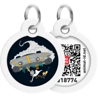 Адресник для тварин WAUDOG Smart ID з QR паспортом "Рік і Морті 1", коло 25 мм (225-0280)