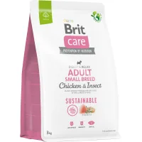 Сухий корм для собак Brit Care Dog Sustainable Adult Small Breed з куркою та комахами 3 кг (8595602558667)