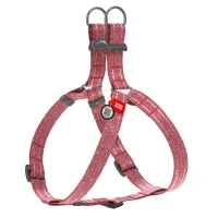 Dog harness WAUDOG Re-cotton with QR-passport L red (03333)