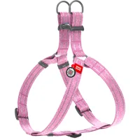 Harness for dogs WAUDOG Re-cotton with QR-passport M pink (03327)