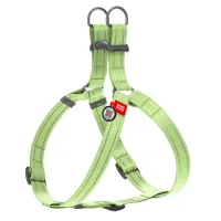 Harness for dogs WAUDOG Re-cotton with QR-passport M light green (03325)