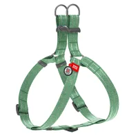 Dog harness WAUDOG Re-cotton with QR-passport S green (032418)