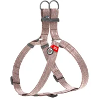 Dog harness WAUDOG Re-cotton with QR-passport S brown (03246)