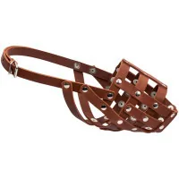 Muzzle for dogs Collar soft #3 brown (06306)