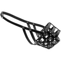 Muzzle for dogs Collar soft #5 black (06321)