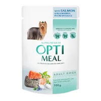 Wet food for dogs Optimeal with salmon and blueberries in sauce 100 g (4820215369725)