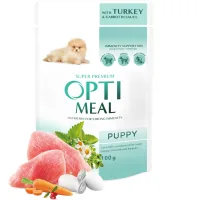 Wet dog food Optimeal for puppies with turkey and carrots in sauce 100 g (4820215369619)
