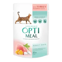 Wet food for cats Optimeal with turkey in pumpkin sauce 85 g (4820215365857)