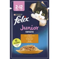Wet food for cats Purina Felix Fantastic Junior with chicken in jelly 85 g (7613039832189)