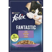 Wet food for cats Purina Felix Fantastic with lamb in jelly 85 g (7613039838969)